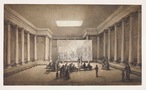 A Public Viewing the Painting ‘Alexander the Great in the Workshop of Apelles’, c. 1810–1820, black and brown ink wash, pen and brush, black and white crayon, paper