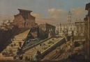 Bernardo Bellotto, Widok Kapitolu z kościołem Santa Maria in Aracoeli, olej, płótno, 77 x 106,5 cm, nr inw. ZKW/5613